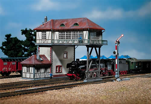 Faller 120125 HO Scale Overhead Signal Tower -- 7 x 6-5/8" 18 x 17cm