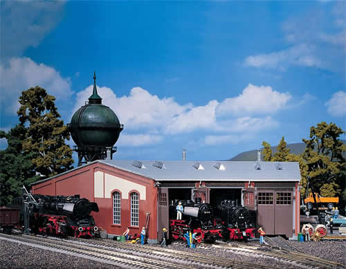 Faller 120177 HO Scale Three-Stall Roundhouse -- 16 x 13-1/2 x 5" 40 x 34 x 12.5cm