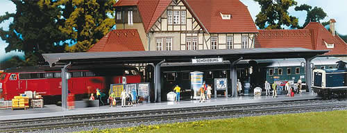 Faller 120200 HO Scale Animated Station Platform w/Drive -- Kit - 15 x 3 x 3" 37.5 x 7.6 x 7.4cm