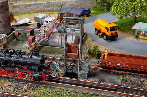 Faller 120242 HO Scale Ash Handling Facility w/Servo Drive -- Kit - 6-3/4 x 25.4 x 5-15/16" 17.1 x 10 x 15.1cm
