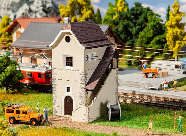 Faller 120269 HO Scale Zernez Switchgear House (Electrical Substation) -- Kit - 3-1/2 x 3 x 5-5/16" 8.8 x 7.6 x 13.5cm
