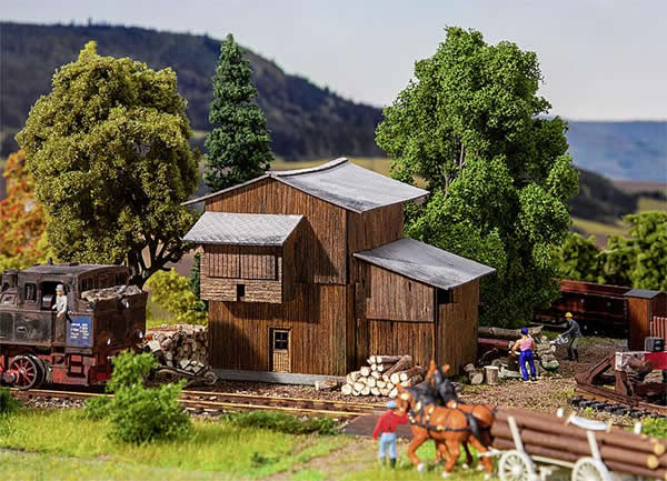 Faller 120270 HO Scale Murtal Timber Storage Shed -- Laser-Cut Kit - 4 x 3-5/8 x 3-3/16" 10.2 x 9.2 x 8.1cm