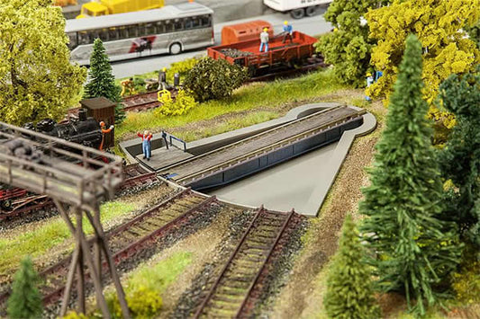 Faller 120275 HO Scale Segment Turntable w/Servo Motor -- Kit - 6-15/16 x 5-3/4 x 11/16" 17.6 x 14.6 x 1.8cm