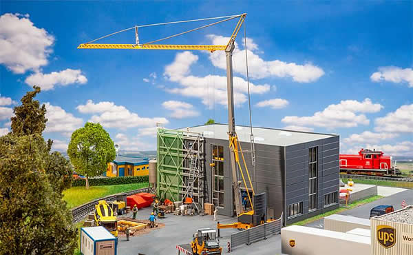 Faller 120285 HO Scale Construction Crane -- Kit - 13-7/8 x 2-15/16 x 12-5/8" 35.2 x 7.5 x 32cm