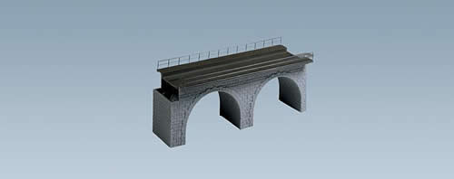 Faller 120477 HO Scale Cut Stone Viaduct Top Section (2-5/8" 6.5cm tall) -- Straight 7-1/2" 18.9cm Long