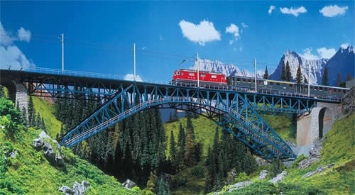 Faller 120535 HO Scale Bietschtal Bridge -- Kit - 43-13/16 x 3-13/16 x 8-13/16" 109.5 x 9.5 x 22cm