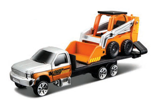 Maisto 12328-G 1/64 Scale Loader Crew - Flatbed Pickup Truck