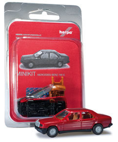 Herpa 12409 HO Scale Automobile Mercedes 190 E Sedan - Minikit -- Red