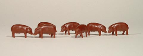 Ertl 12664-25 1/64 Scale Pigs/Hogs - Duroc Brown