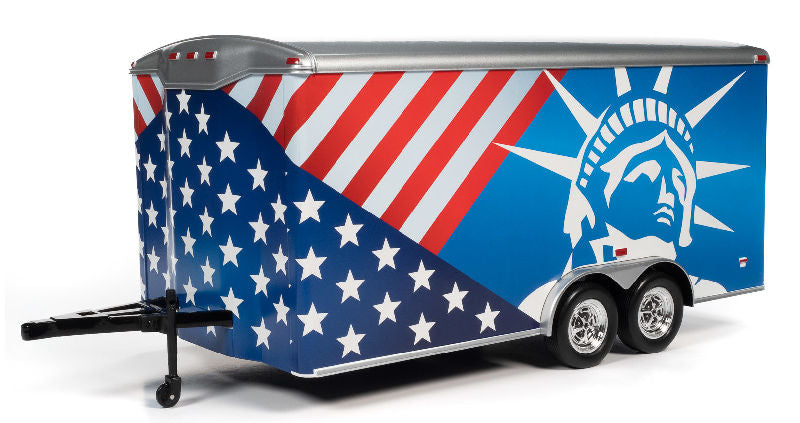 American Muscle 1284 1/18 Scale Enclosed Trailer