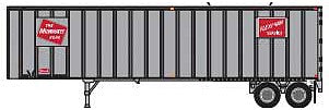 Trainworx 4043401 N Scale Flexi-Van 40' Exterior-Post Semi Trailer - Assembled -- Milwaukee Road 1 (silver, red)