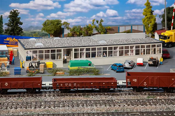 Faller 130168 HO Scale Workshop with Full Interior -- Kit - 13-7/16 x 5-11/16 x 2-1/2" 34.1 x 14.4 x 6.4cm