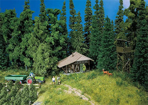 Faller 130299 HO Scale Log Cabin -- 3-1/4 x 30" 8.2 x 7.6cm