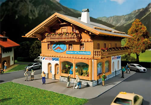 Faller 130331 HO Scale Sports Outfitters/Paragliding School - Kit -- 7 x 6-1/8 x 5" 17.7 x 15.6 x 12.5cm