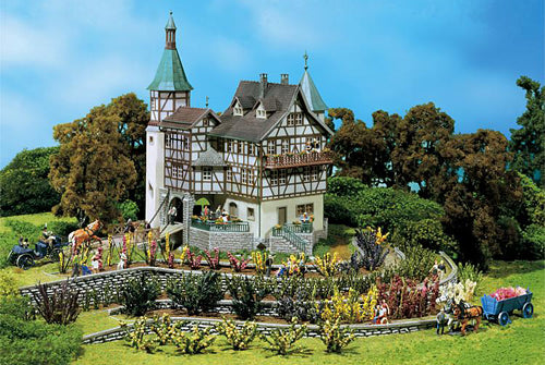 Faller 130385 HO Scale Falkeneck Hunter's Lodge -- Kit - 7-3/8 x 5-1/4" 18.8 x 13.4cm