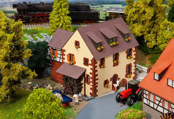 Faller 130586 HO Scale Castle Mill -- Kit - 6-11/16 x 5-11/16 x 5-7/8" 17 x 14.4 x 15cm