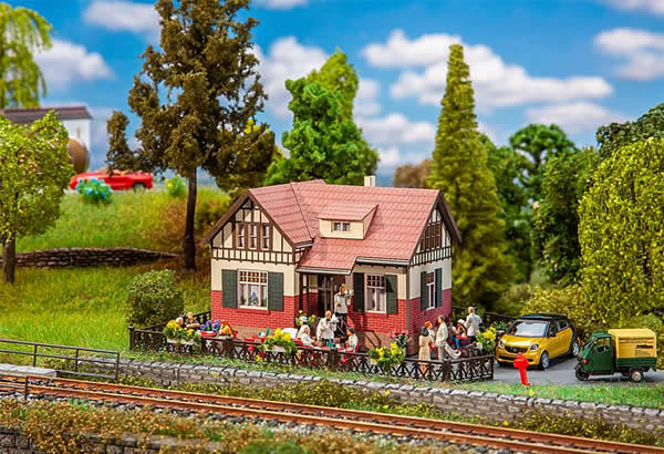 Faller 130594 HO Scale Altes Pfortnerhaus Restaurant -- Laser-Cut Kit - 3-9/16 x 2-1/2 x 2-11/16" 9.1 _ 6.3 _ 6.8cm