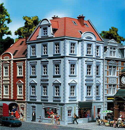 Faller 130906 HO Scale Goethestrasse 63 Corner Town House - Kit -- 4-7/8 x 4-1/2 x 8-5/8" 12.2 x 11.2 x 21.7cm