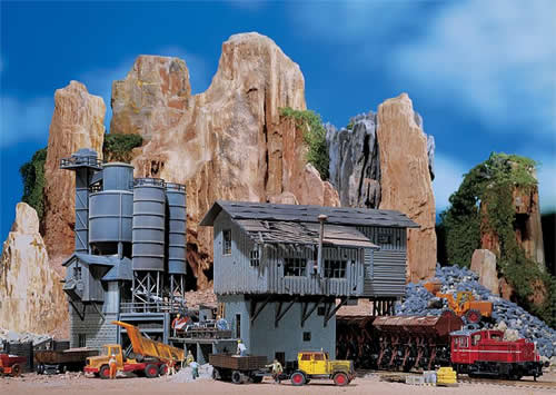 Faller 130961 HO Scale Old Stone-Crushing Plant -- 8 x 7-13/64 x 6" 20 x 18 x 15cm