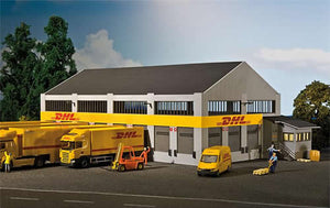 Faller 130981 HO Scale DHL Logistics Center - Kit -- 14-5/8 x 7-3/8 x 5-1/8" 37.2 x 18.5 x 13cm