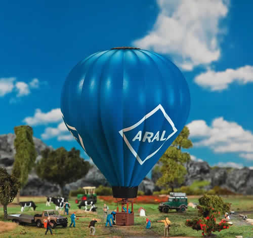 Faller 131001 HO Scale Hot Air Balloon w/Working LED Flame Effects - Kit (Plastic) -- Aral (blue)