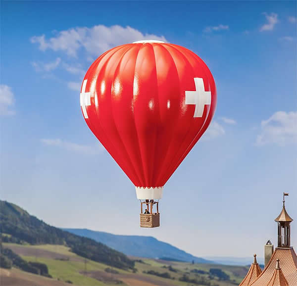 Faller 131004 HO Scale Hot-Air Balloon - Kit -- Red w/Swiss Cross