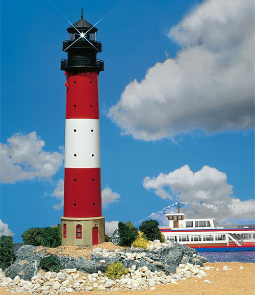 Faller 131010 HO Scale Hornum Lighthouse w/Beacon -- Kit - 2-11/16 x 2-11/16 x 13-1/4" 6.8 x 6.8 x 33.6cm
