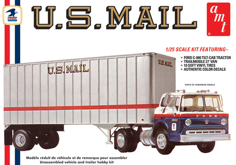 Amt 1326 1/25 Scale USPS - Ford C900 US Mail Truck