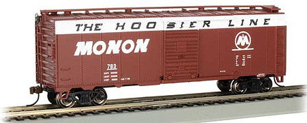 Bachmann 16010 HO Scale Pullman-Standard PS-1 40' Steel Boxcar - Ready to Run - Silver Series(R) -- Monon 783 (Boxcar Red, white, Hoosier Line Slogan)