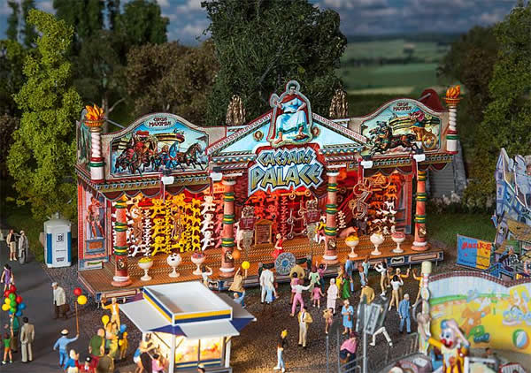 Faller 140119 HO Scale Caesars Palace Carnival Ride -- Kit - 8-3/4 x 3-1/16 x 4-5/8" 22.2 x 7.8 x 11.8cm