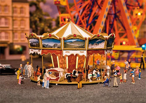 Faller 140316 HO Scale Children's Merry-Go-Round - Kit -- 4-5/8 x 3-1/4" 12.2 x 8.2cm