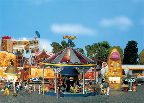 Faller 140329 HO Scale Children's Merry-Go-Round w/12-16v AC Motor -- 5 x 4-1/2" 12.5 x 11.5cm