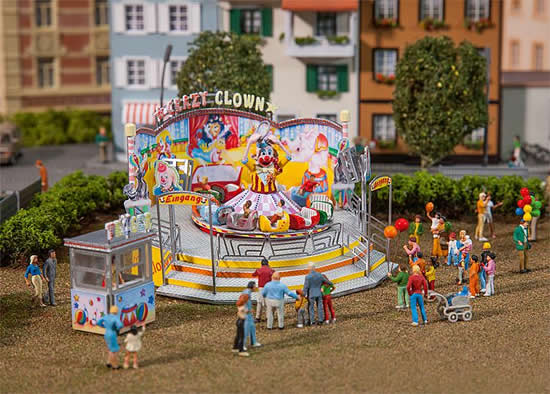 Faller 140424 HO Scale Fahrgeschaft Crazy Clown Carnival Ride -- Motorized Kit - Ride: 4-1/16 x 3-3/4 x 2-1/2" 10.5 x 9.6 x 6.3cm