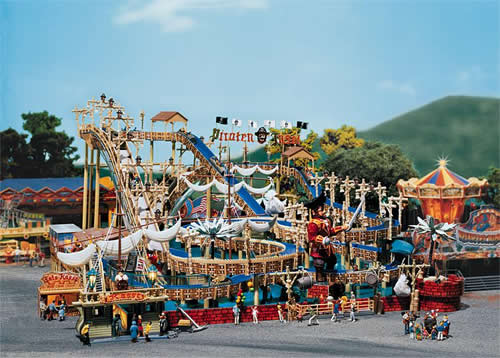 Faller 140430 HO Scale Pirate's Island Wildwater Log Ride -- Kit - 21-3/16 x 17-3/16 x 8-7/16" 53 x 43 x 21cm
