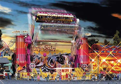 Faller 140431 HO Scale Top Spin Midway Ride - Kit -- 9-5/8 x 9-5/8 x 8-9/16" 24 x 24 x 21.4cm