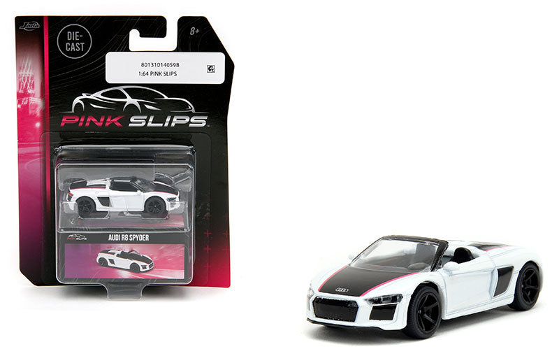 Jada Toys 14059-W1GT-E 1/64 Scale Audi R8 Spyder Pink Slips