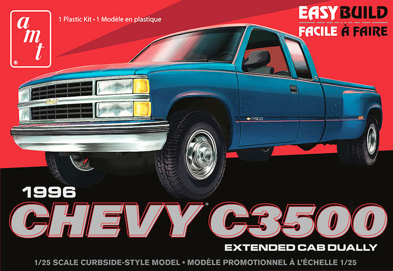 Amt 1409M 1/25 Scale 1996 Chevrolet C-3500 Extended Cab Dually Pickup Truck