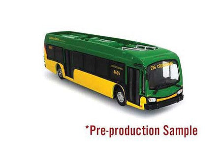 Iconic Replicas 870245 HO Scale 2020 Proterra Catalyst Electric Bus - Assembled -- Seattle King County (blue, yellow)