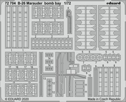 Eduard 72704 1/72 Aircraft- B26 Marauder Bomb Bay for EDU & HSG (D)