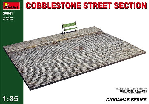 Miniart Models 36041 1/35 Cobblestone Street Sections (2 6.5"x10")