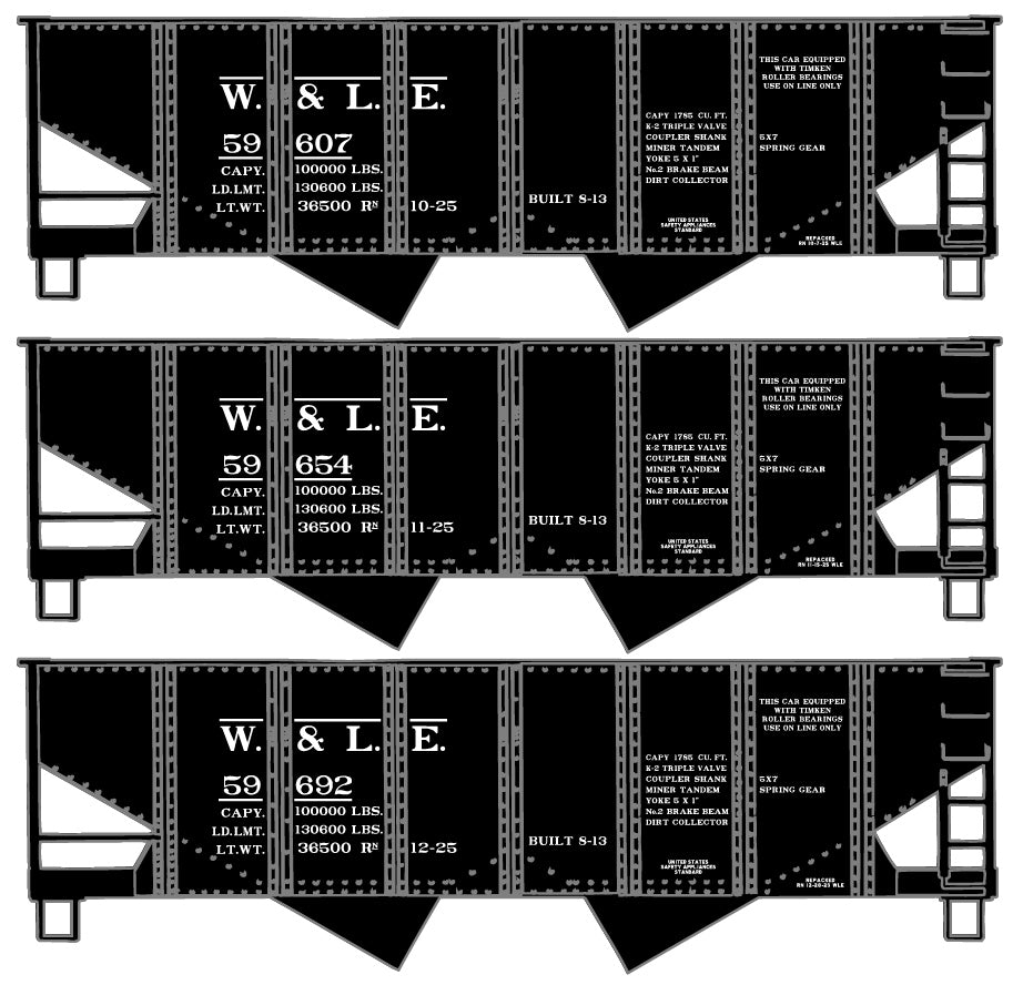 Accurail 24334 Ho Usra Hopper W&Le 3#Set