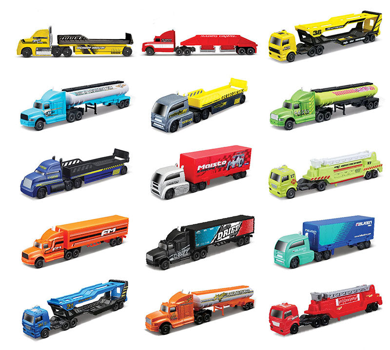 Maisto 15021-CASE 1/87 Scale Fresh Metal Highway Haulers 24-Piece Factory Sealed non-returnable
