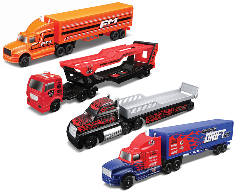 Maisto 15021-SET-H 1/87 Scale Fresh Metal Highway Haulers 4-Piece SET SET Includes: