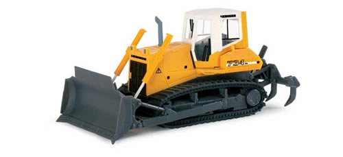 Herpa 151689 HO Scale European Construction Equipment - Bulldozer -- Litronic PR 734 w/Ripper