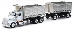 New-Ray 15223B 1/43 Scale Kenworth W900 Double Dump Truck