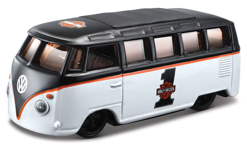 Maisto 15380-E 1/64 Scale Harley-Davidson - Volkswagen Samba Van