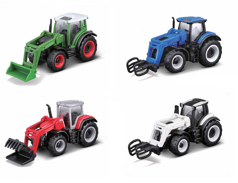 Maisto 15591-CASE 1/64 Scale Mini Work Machines - Tractor plus Frontloader