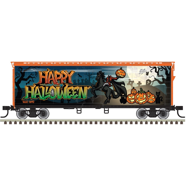 Atlas Trainman 20006765 Ho 40'Pg Boxcar Halloween Special 1692