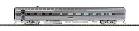 Walthers Proto 9609 HO Scale 85' Pullman-Standard 36-Seat Diner - Ready to Run -- Santa Fe (Real Metal Finish, Includes Decals)