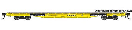 Walthers Mainline 5341 HO Scale 60' Pullman-Standard Flatcar - Ready to Run -- Trailer-Train MTTX #92177 (General Loading; yellow, black)